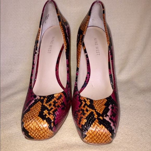 Nine West Faux Snake Platform Heels - Picture 3 of 7